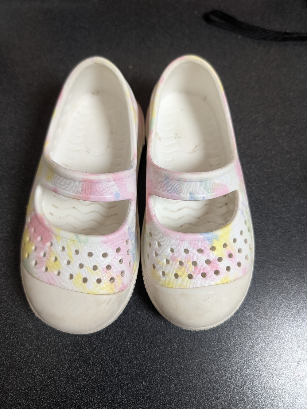 Kids Slip-On Shoes in Pastel Tie-Dye girls Size 8